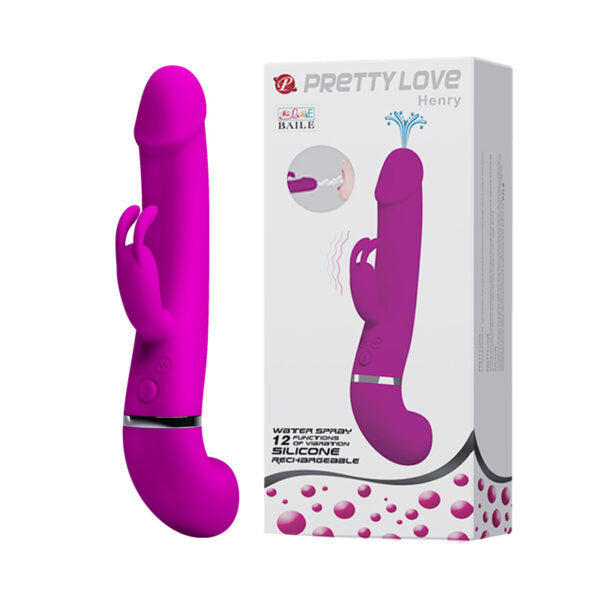 Dildo Silicona Henry Eyaculador Estimulador de Clítoris