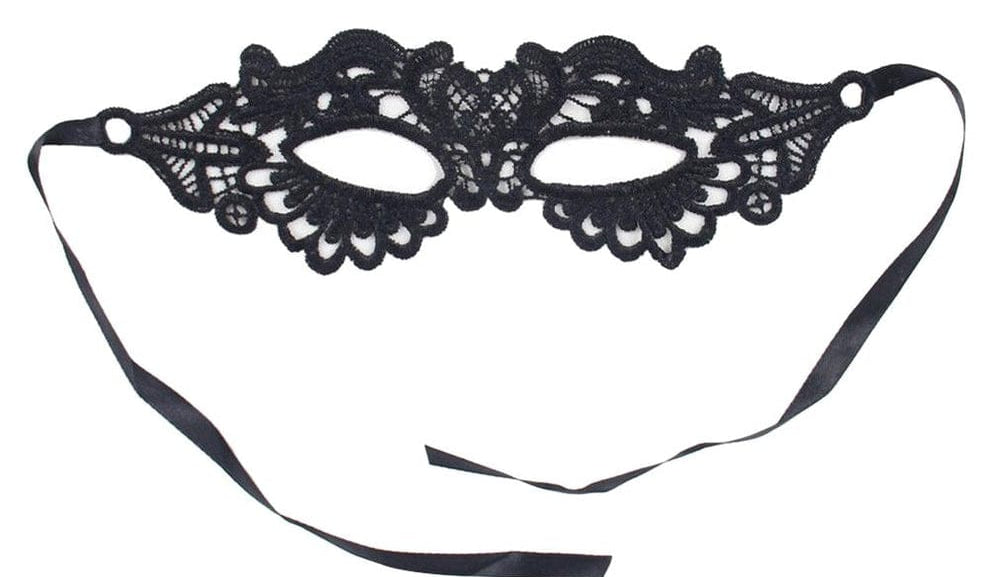 Antifaz de Encaje Negro Estilo Veneciano
