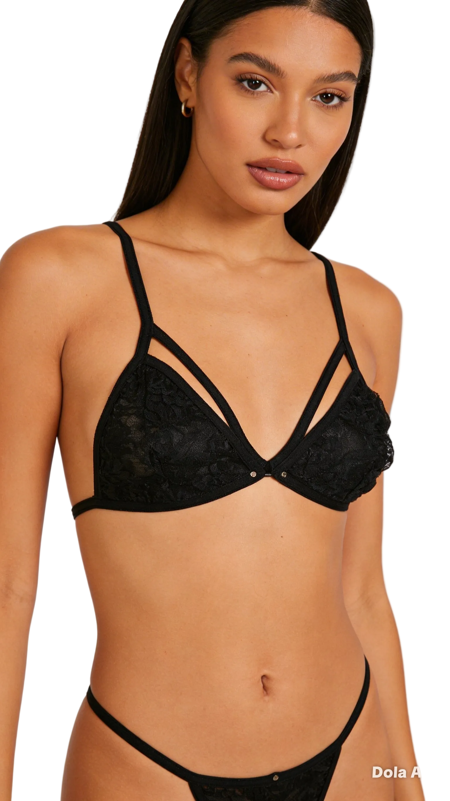 Set Bralette Encaje Negro