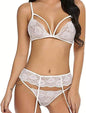 Set de Lencería con Liguero de Encaje