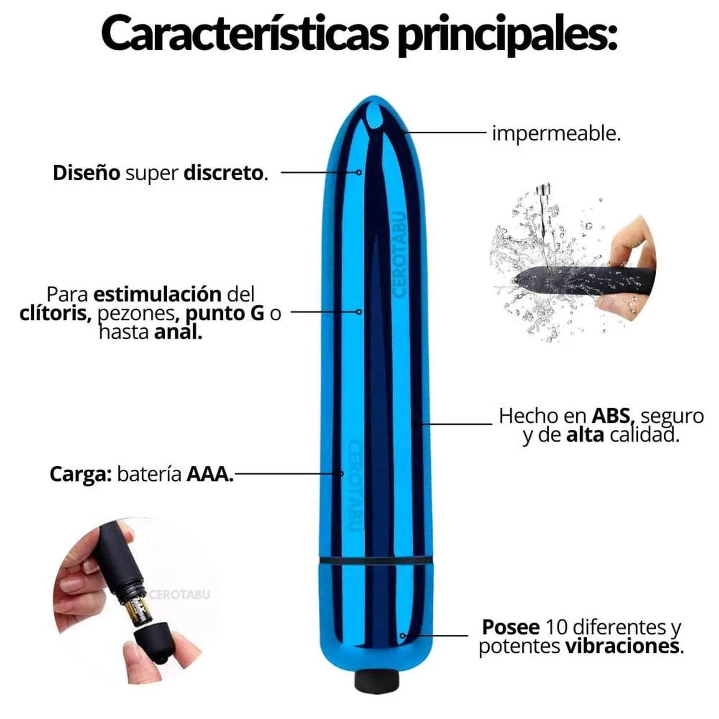 Mini Bala vibradora Bullet