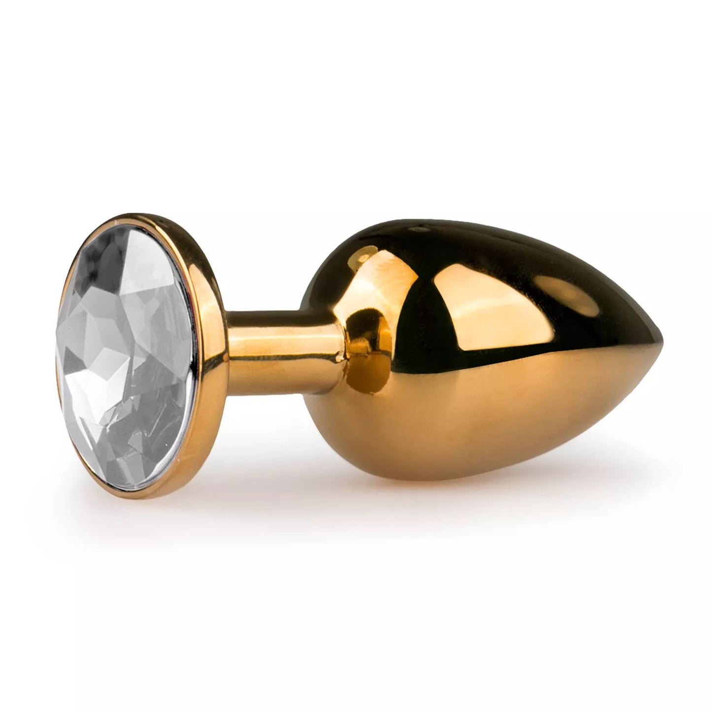 Plug Metálico Dorado con Joya