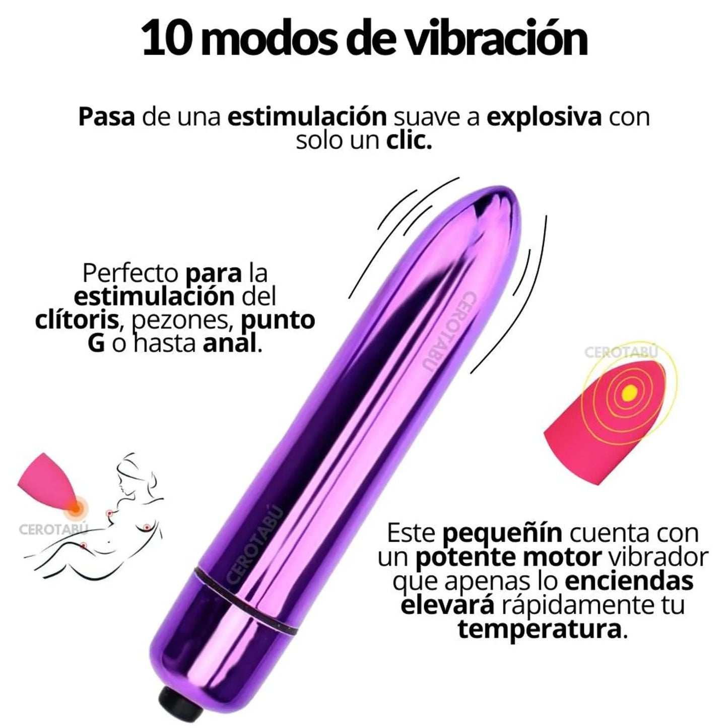 Mini Bala vibradora Bullet