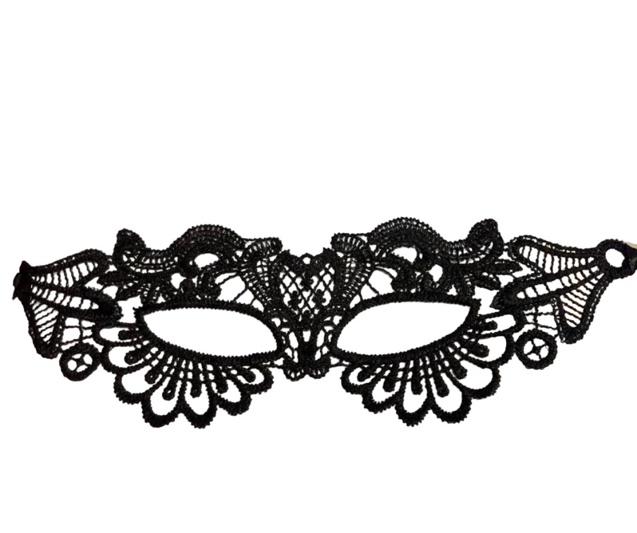 Antifaz de Encaje Negro Estilo Veneciano