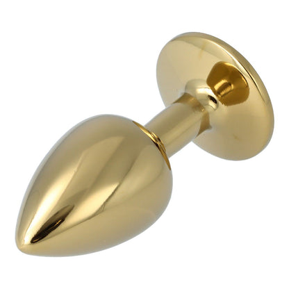Plug Metálico Dorado con Joya