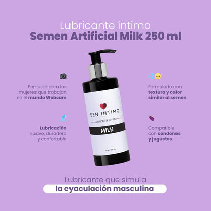 Lubricante Semen Artificial Milk X 250ml Sen Intimo