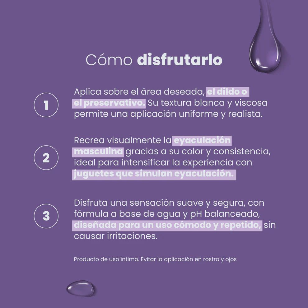 Lubricante Semen Artificial Milk X 250ml Sen Intimo