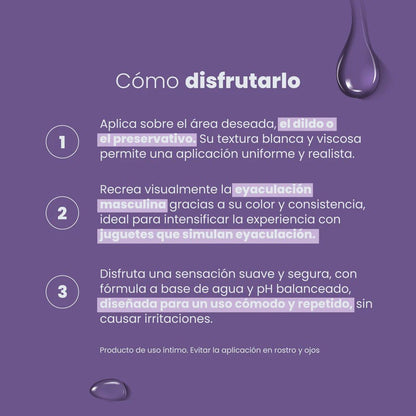 Lubricante Semen Artificial Milk X 250ml Sen Intimo
