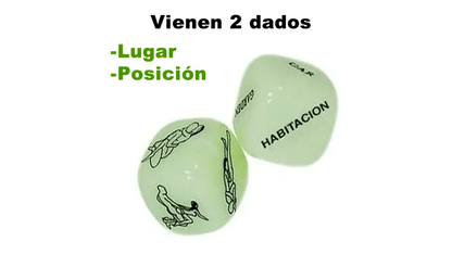Dados Erotic Neón (posición y lugar )